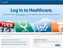 Tablet Screenshot of community.carecloud.com